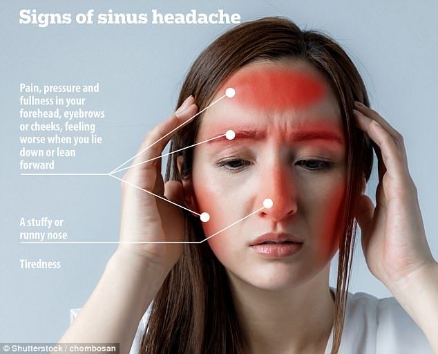 Front of forehead Pain