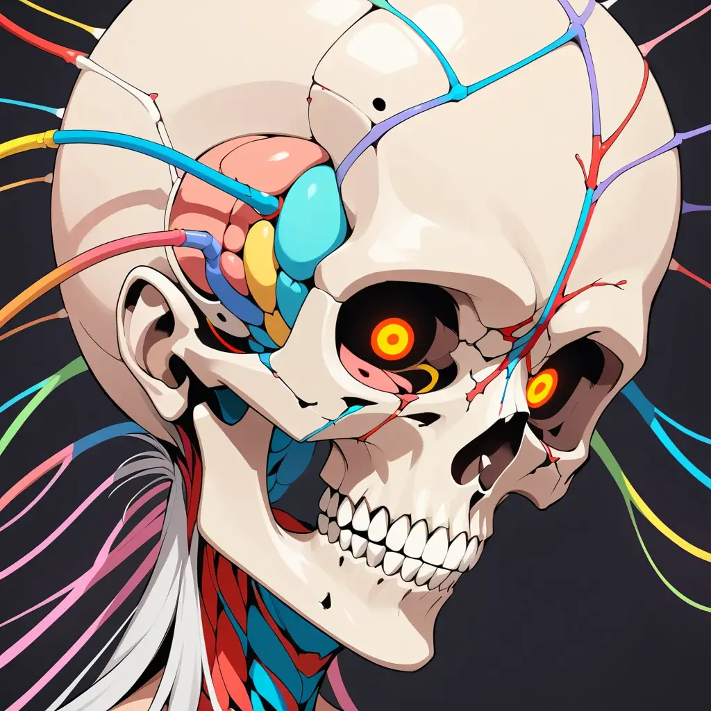 “Skull base illustration showing cranial foramina and associated nerves.”