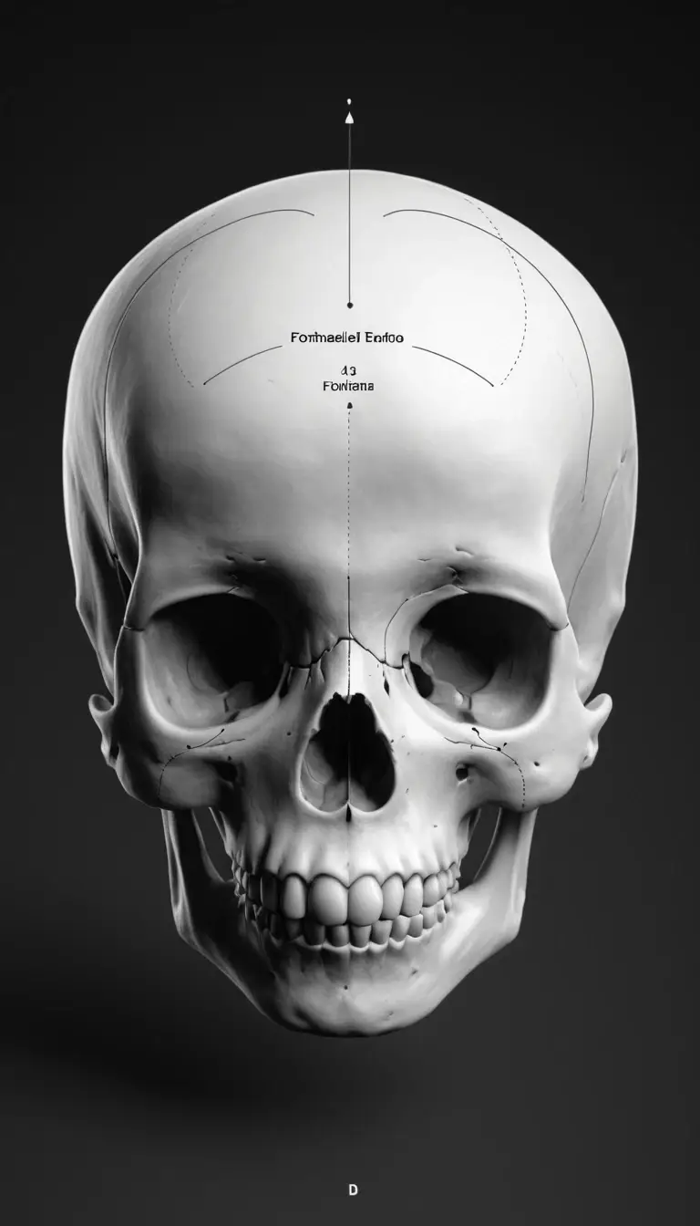 “Diagram of infant skull showing location of fontanelles.”