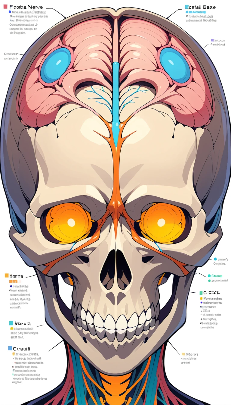 âSkull base diagram showing cranial nerve pathways and exit foramina.â