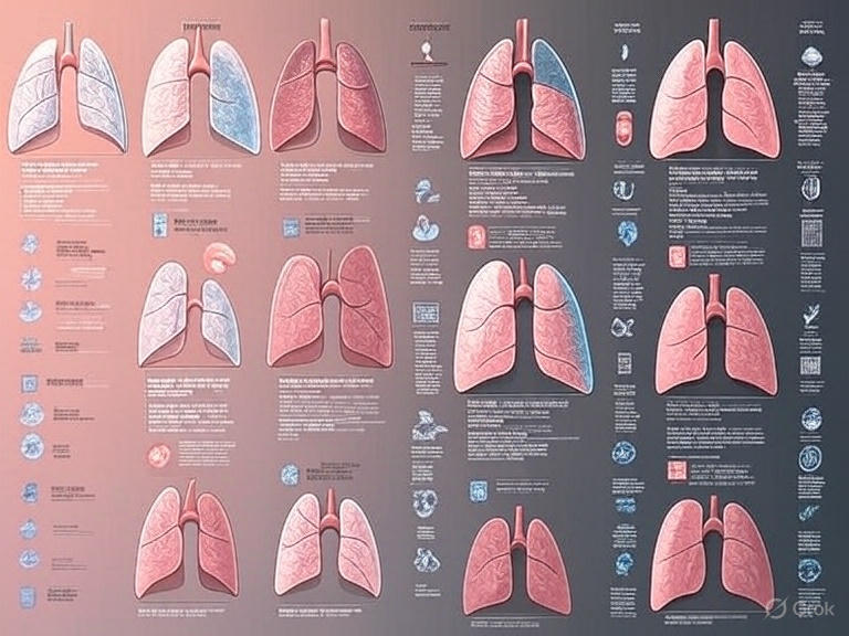 "Smoking-related lung disease progression chart showing stages from healthy lungs to severe COPD with mortality statistics and prevention strategies for tobacco-induced respiratory conditions"